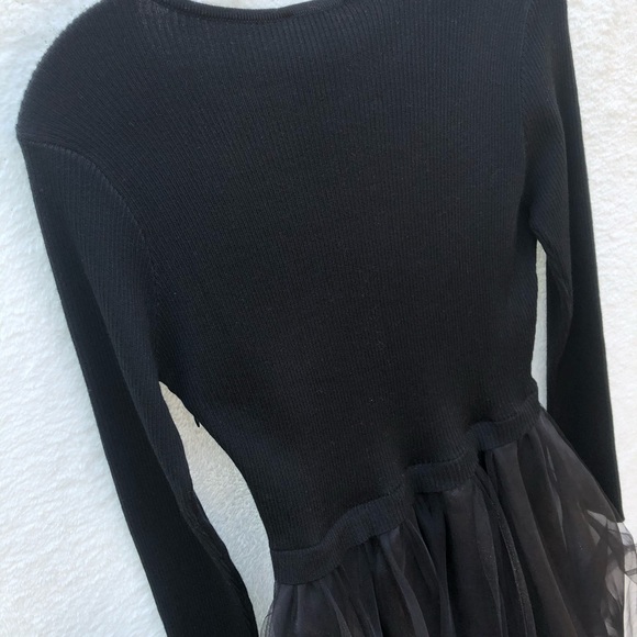 NWT {Esley} Black Tulle Sweater Dress! Medium - Picture 10 of 11